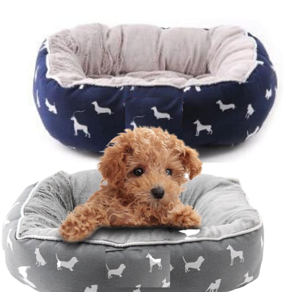 Round Plush Dog Bed - pet bed