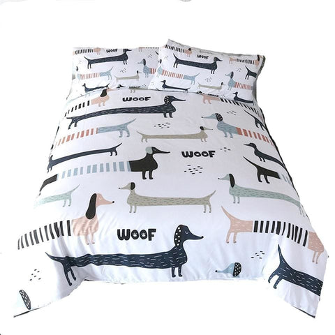 Sausage Dog Woof Duvet Set - Max & Cocoa 