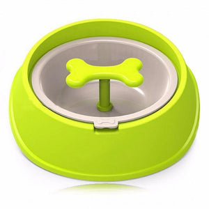 Slow Feeder Dog Bowl - Green - slow feeder bowl