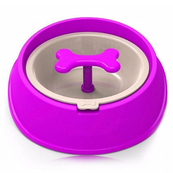 Slow Feeder Dog Bowl - PURPLE - slow feeder bowl