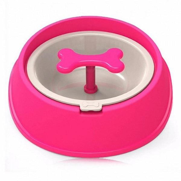 Slow Feeder Dog Bowl - Red - slow feeder bowl