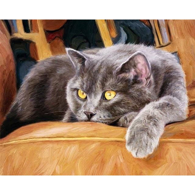Smokey the Cat Paint by Numbers - Max & Cocoa 