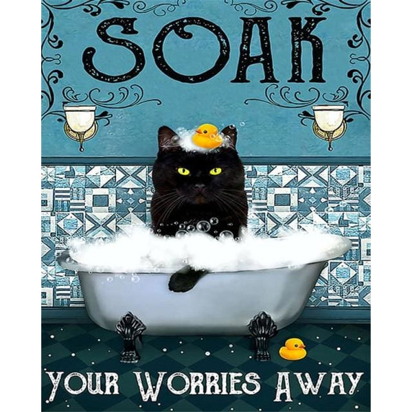 Soak Your Worries Away Paint by Numbers - 50x65cm No Frame -