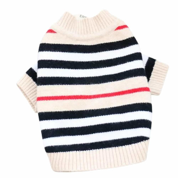 Striped Cardigan for Small Dogs - cardigan