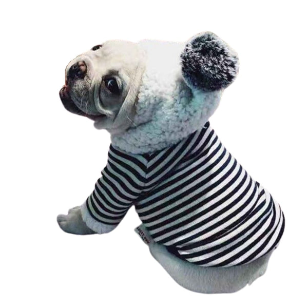 Striped Hoodie - dog hoodie