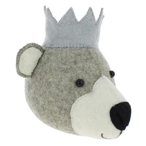 Stuffed Wall Mounted Bears - Grey Bear - stuffed animal 