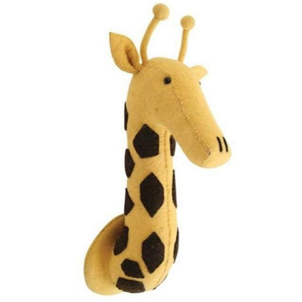 Stuffed Wall Mounted Giraffe Tiger Zebra & Elephant - 