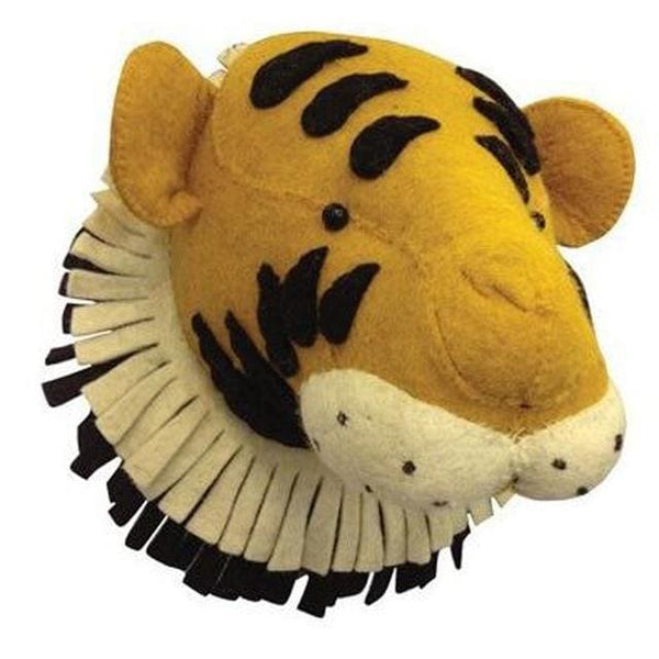 Stuffed Wall Mounted Giraffe Tiger Zebra & Elephant - Tiger 