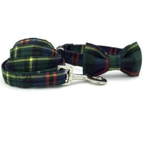 Tartan Bowtie Collar & Leash - Max & Cocoa 