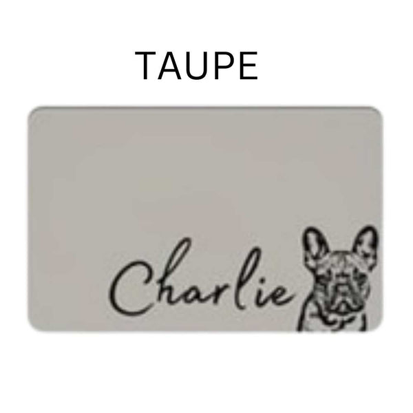 Personalized Pet Portrait & Name Feeding Mat