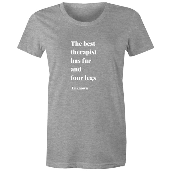 The Best Therapist Women’s Tee - Grey Marle / Extra Small - 