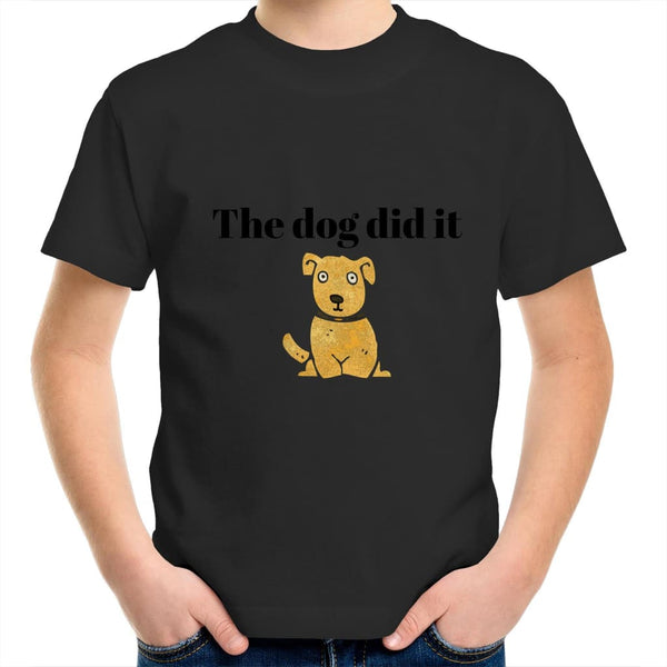 The Dog Did It Kids T-Shirt - Black / Kids 2 - Shirts & Tops