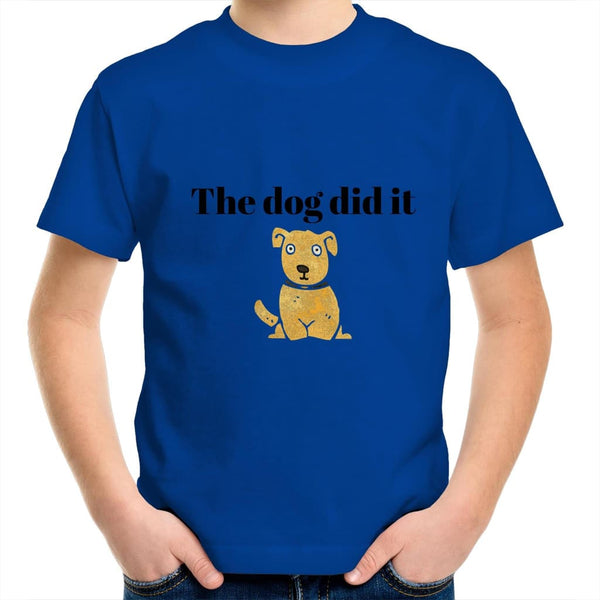 The Dog Did It Kids T-Shirt - Royal Blue / Kids 2 - Shirts &