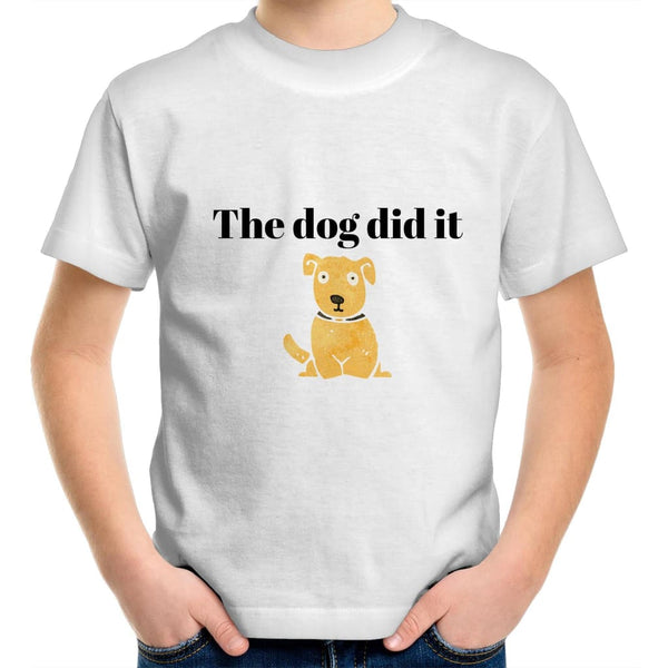 The Dog Did It Kids T-Shirt - White / Kids 2 - Shirts & Tops