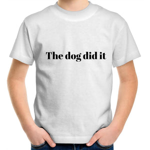 The Dog Did It Kids T-Shirt - White / Kids 2 - Shirts & Tops
