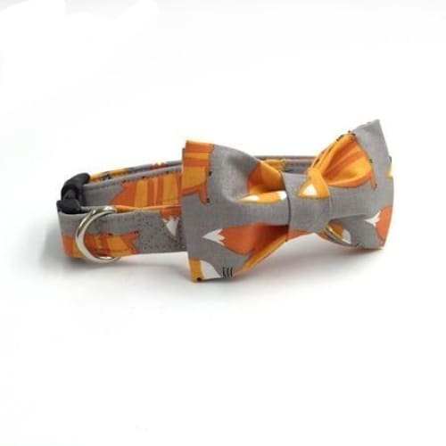 The Fox Bow Tie Dog Collar & Leash - Max & Cocoa 