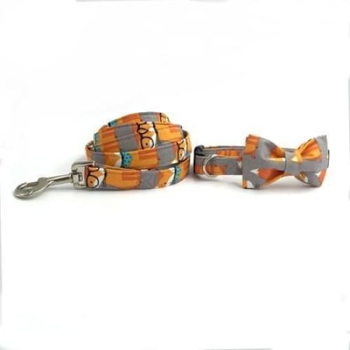 The Fox Bow Tie Dog Collar & Leash - Max & Cocoa 