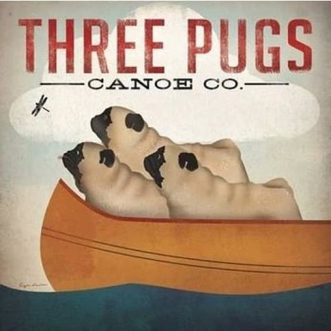 Three Pugs Canoe Company Canvas Print - Max & Cocoa 