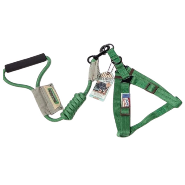 Touchdog Dog Harness & Leash Set - Green / S - Collar & 