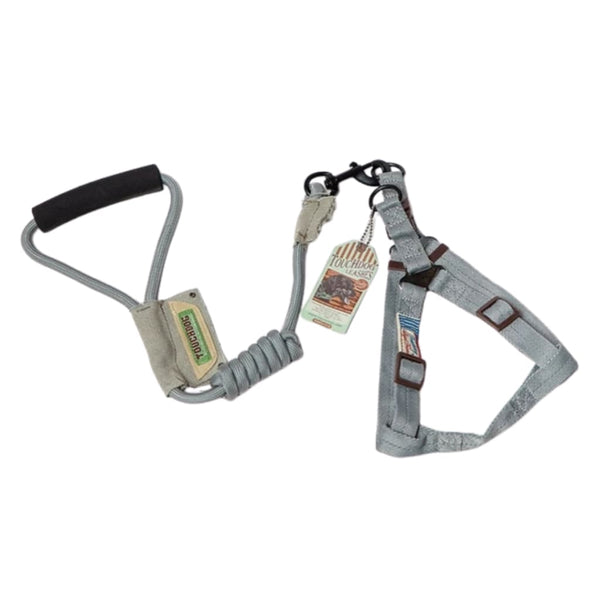 Touchdog Dog Harness & Leash Set - Grey / M - Collar & Leash