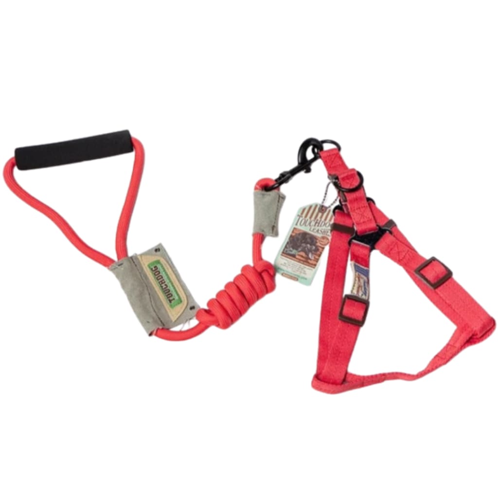 Touchdog Dog Harness & Leash Set - Red / L - Collar & Leash