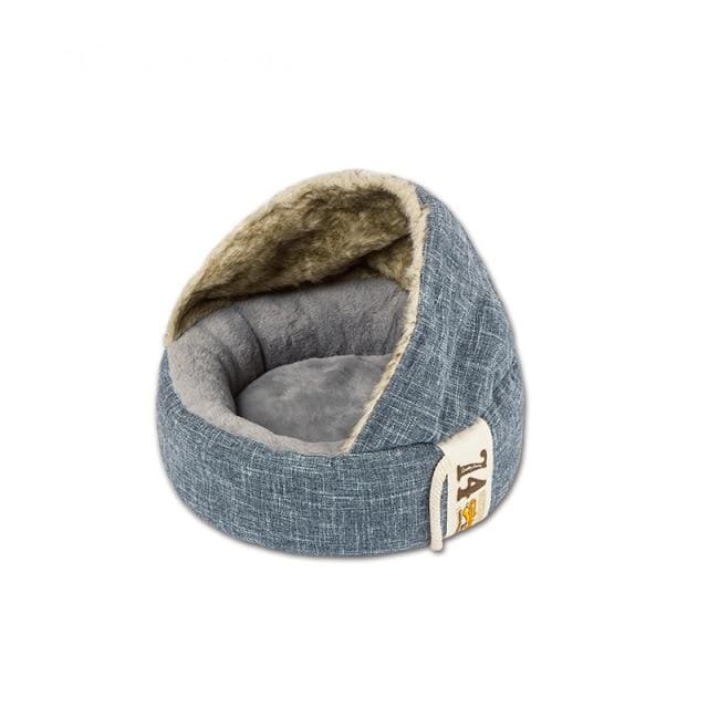 TOUCHDOG Plush Covered Pet Bed - Blue - pet beds