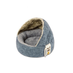 TOUCHDOG Plush Covered Pet Bed - Blue - pet beds
