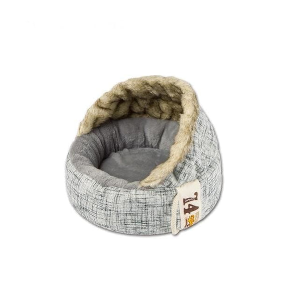 TOUCHDOG Plush Covered Pet Bed - Grey - pet beds