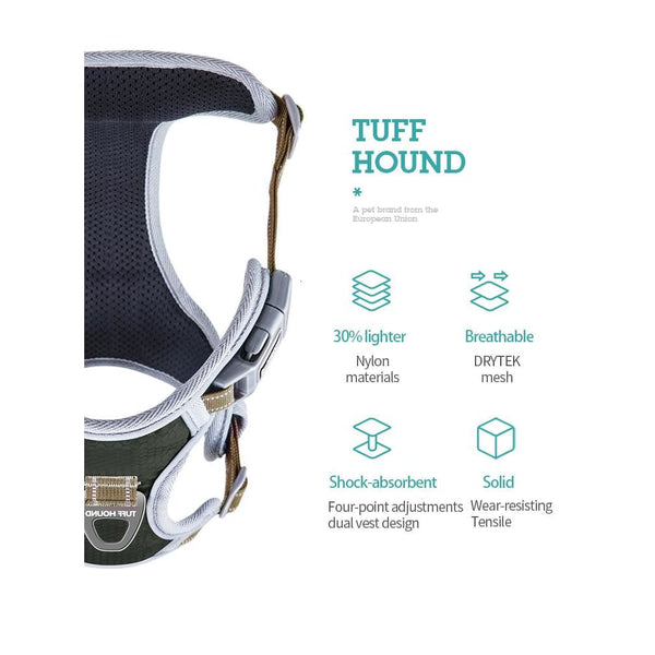 TUFF HOUND Nylon Dog Harness Vest - Max & Cocoa 