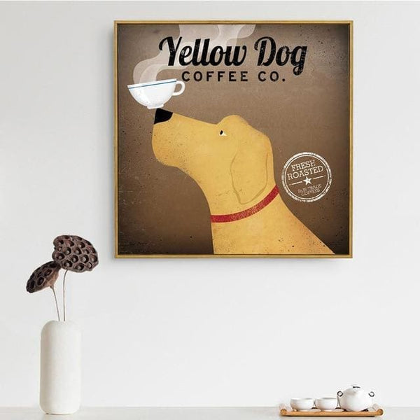 Yellow Dog Coffee Co. Canvas Print - Max & Cocoa 