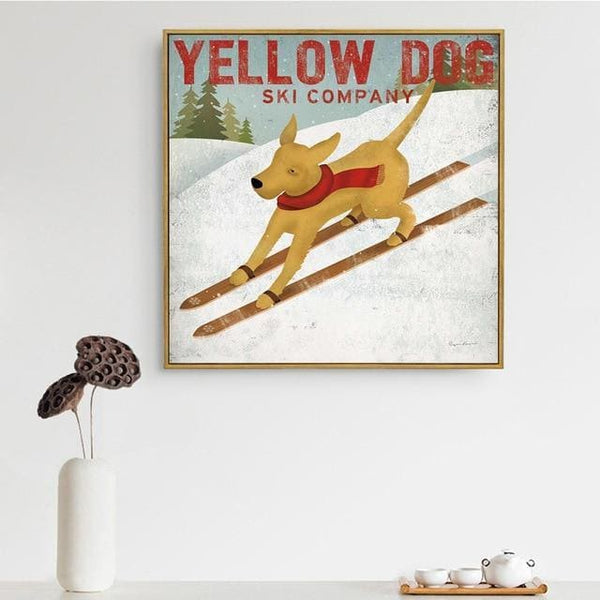 Yellow Dog Ski Company Canvas Print - Max & Cocoa 